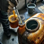Фото по теме: Как снять и промыть топливный бак от скопившегося на дне осадка